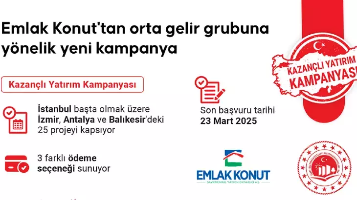 Emlak Konut Kampanyası 2025 Başvuru Detayları: Orta Gelirliye Yönelik Fırsatlar